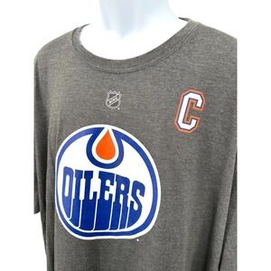 EDMONTON OILERS Fanatics Men's 5XL Connor McDavid #97 Gray Short Sleeve T-Shirt
